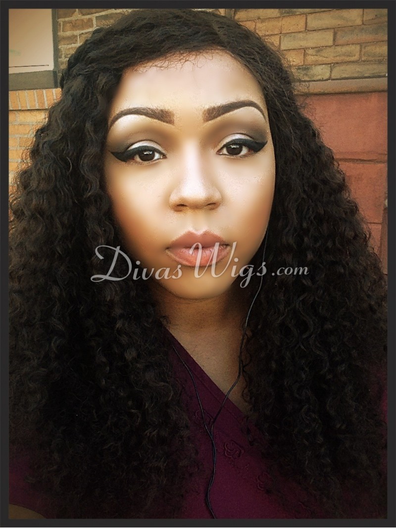 Stock Curly Human Hair Full Lace Wig-Curly-CC035 - Shop by 