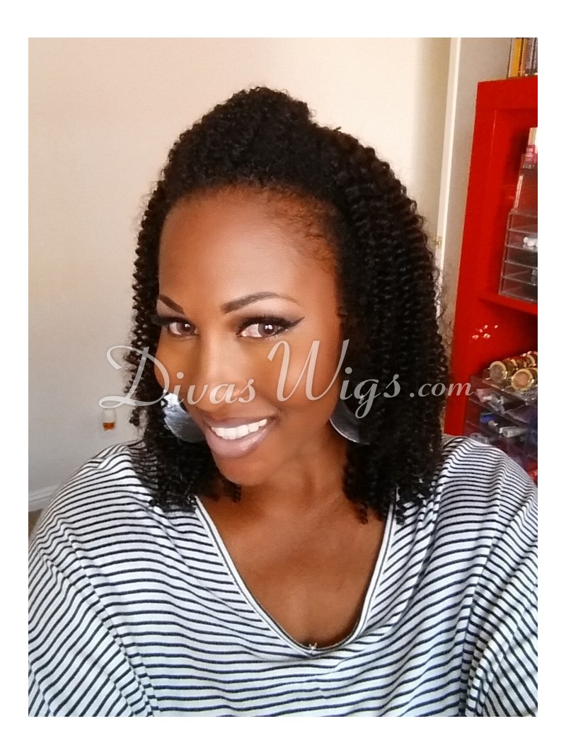 Stock Tight Curl Human Hair Full Lace Wig-Curly-CST017 ...