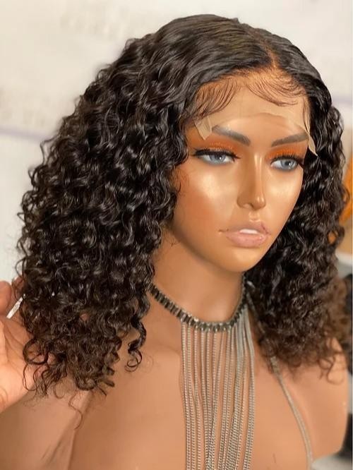NEW CURLY 14 INCHES 4*4 LACE CLOSURE FRONTAL HUMAN HAIR FOR SUMMER ...
