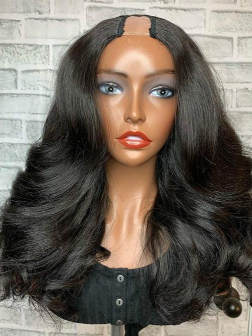 U Part Wig Human Hair Uk NEW QUICK &EASY U PART HUMAN HAIR WIG WITH WAND CURLS-UP006 - Home